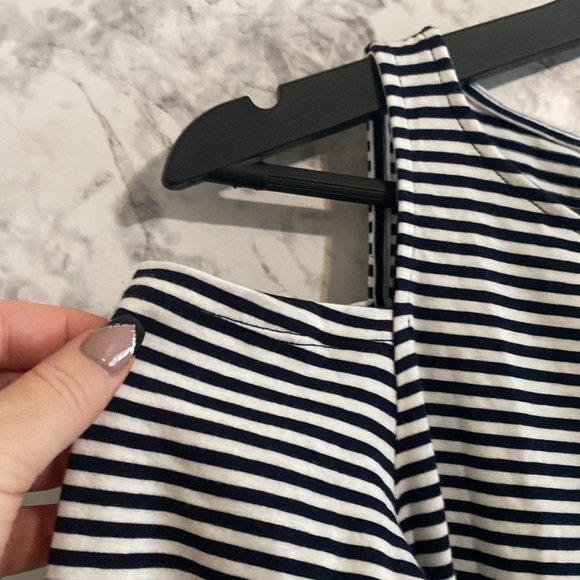 NWOT | Michael Kors | Black & White Stripe | Ruched | Long Sleeve | Top | Size:… - Picture 5 of 17